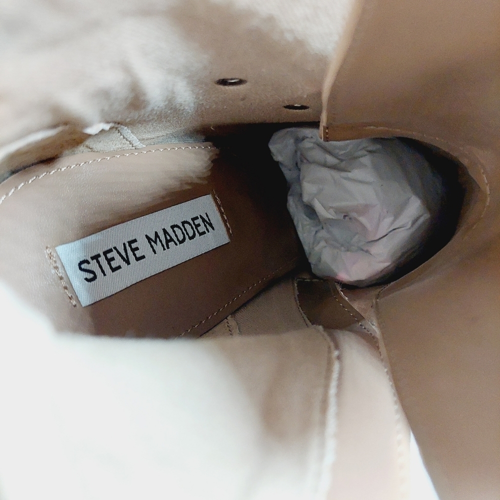 NEW Steve Madden Kare Lace-Up Boot In Sand O151 - Picture 10 of 12